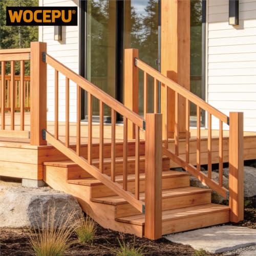32.5°Stair Angle Stainless Steel Deck Railing Brackets Connectors for 2"x4" (Actual 1.5"x3.5") Railing Wood Post (4 Pair) - size: Angle 32.5°