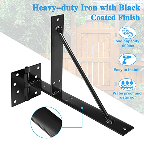 Heavy Duty Fence Gate Kit Gate Hardware No Sag Kit 2x4s Adjustable for Wooden Fence Gate Windows Shed Doors - size: 1 Set