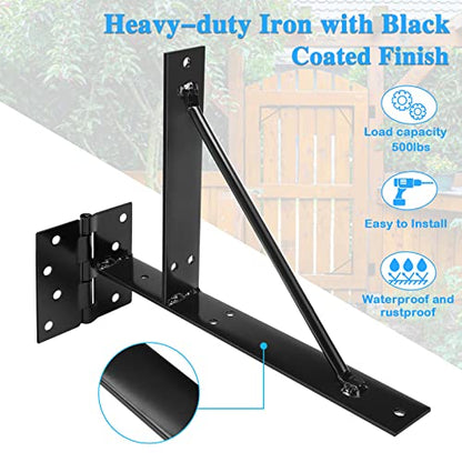 Heavy Duty Fence Gate Kit Gate Hardware No Sag Kit 2x4s Adjustable for Wooden Fence Gate Windows Shed Doors - size: 1 Set