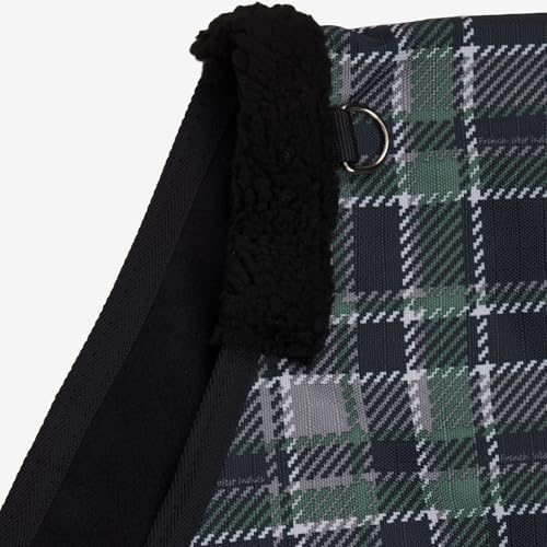 HORZE Nevada 1200D Lightweight Waterproof Horse Turnout Sheet with Fleece Lining (No Fill) - Dark Navy/Storm Green - 84 in