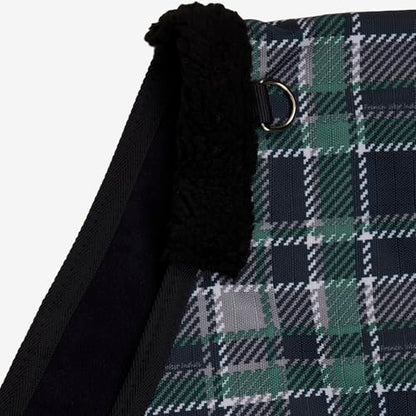 HORZE Nevada 1200D Lightweight Waterproof Horse Turnout Sheet with Fleece Lining (No Fill) - Dark Navy/Storm Green - 84 in