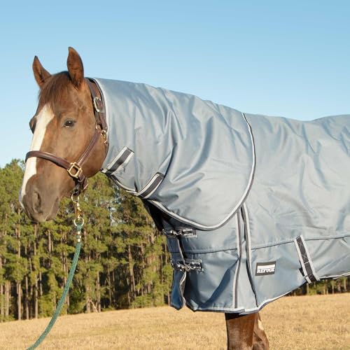 Jeffers Poplar Head Refuge 1200 Denier Turnout Blanket, Hamilton Blue, 69" – Waterproof & Breathable Horse Blanket, 240g Insulation, Adjustable Fit for Comfort & Safe Use, Durable Design - size: 69 in