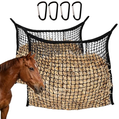 2 Pack Slow Feed Hay Nets for Horses, Goats and Cattle