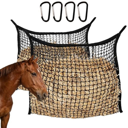 2 Pack Slow Feed Hay Nets for Horses, Goats and Cattle