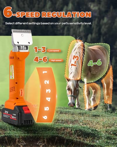 Cordless Horse Clippers for Ponies, Cattle & Large Dogs