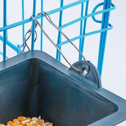 4 Pack Chicken Feeder Plastic Feed Trough Bucket for Chicken Duck Pigeon Bird Livestock Pet Poultry (Length: 16.5")