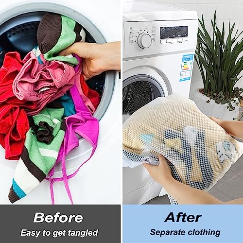 Vivifying Extra Large Mesh Laundry Bag, 2 Pack XXL Oversize Honeycomb Mesh Wash Bags for Washing Machine, Coats, Stuffed Toys, Blanket, Bedding, Sweater, Delicates Clothes (27 x 35 Inches) - size: 2XXL(27" x 35")