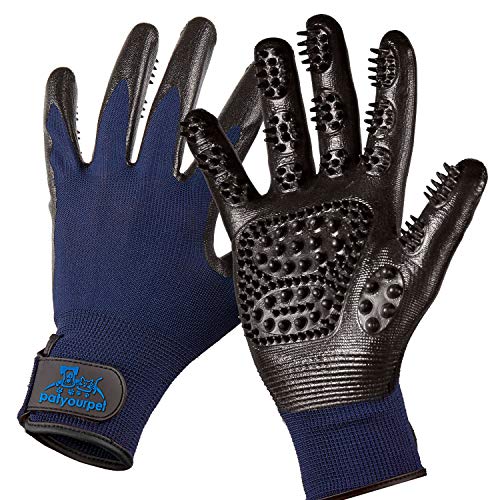 Pat Your Pet Grooming Gloves - Cat & Dog Hair Remover Glove for Deshedding Long and Short Fur