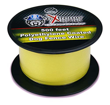 20 Gauge Dog Fence Wire, 500 ft, Underground Boundary Wire, Heavy Duty | 500-ft continuous spool; polyethylene jacket, UV-resistant, direct-burial; fits Extreme Dog Fence, PetSafe Compatible