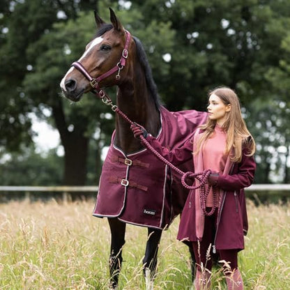 Horze Glasgow Waterproof Turnout Blanket - Lightweight No-Fill Rain Sheet - color: Blue, size: 75 in