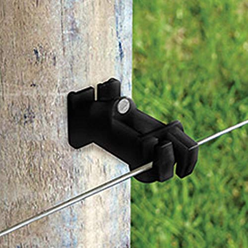 Patriot Wood Post Insulator Heavy-Duty Fencing Wire Screw On Polytape 2 inch 25 Pack