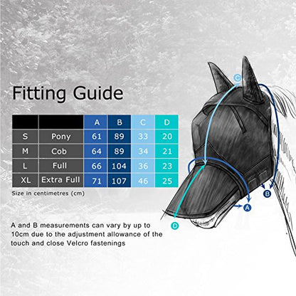 Harrison Howard CareMaster Pro Luminous Fly Mask Standard Ruby S Pony - color: Ruby, size: Pony (Small)