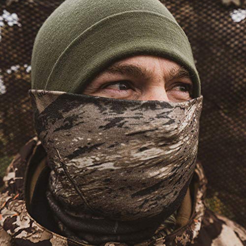 100% Merino Wool - Midweight Neck Gaiter - Skiing Neck Warmer - Winter Face Mask - Multipurpose Headwear - color: Mossy Oak Country Roots