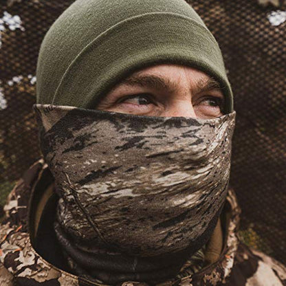 100% Merino Wool - Midweight Neck Gaiter - Skiing Neck Warmer - Winter Face Mask - Multipurpose Headwear - color: Mossy Oak Country Roots