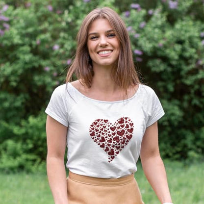 arricraft 9 Sheets Heart Theme Iron on Stickers, Different Hearts Pattern Print Transfer Stickers Decals for Valentine's Day DIY T-Shirt Jeans Backpacks Families Clothing Hat Decoration - style: Heart Theme