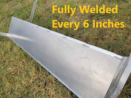 48 Inch 4 Ft Welded Aluminum Sheep & Goat V Trough Feeder with Anchors USA Made