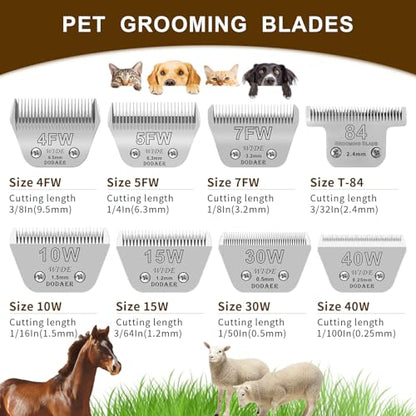 5FW blades dog grooming Compatible with Andis,Oster A5,Wahl km10 Clippers - color: 5FW-2PCS