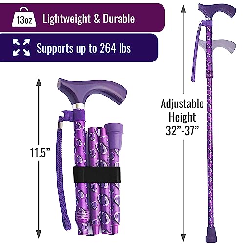 Switch Sticks Folding Walking Cane For Women & Men - color: Viking