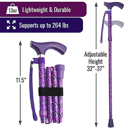 Switch Sticks Folding Walking Cane For Women & Men - color: Viking