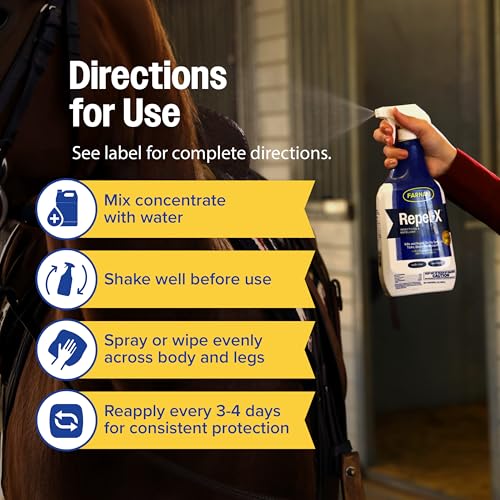 Farnam Repel-X pe Concentrated Fly Spray for Horses & Dogs, 128 Ounces - size: 128 Oz Concentrate