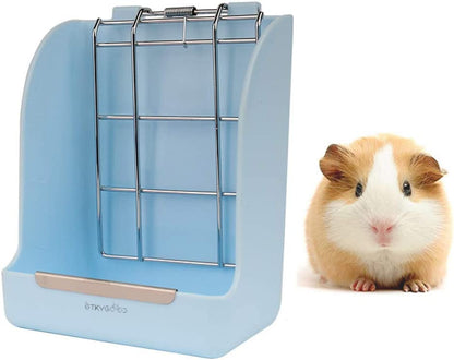 Rabbit Hay Feeder, Large Capacity Bunny Hay Rack for Rabbits, Guinea Pigs, Chinchillas, Small Animals, Hay Dispenser - color: Blue-1