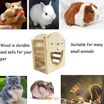 kathson Rabbit Hay Feeder Rack Wood Grass Holder Less Wasted Hay Box Food Feeding Manger Hanging Hay Dispenser for Bunny Chinchilla Guinea Pigs Small Animals