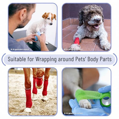 Mr. Pen- Self Adhesive Bandage Wrap, 2" x 5 Yards, 6 Pack - color: Citrus, size: 2" x 5 Yards, 6 Pack