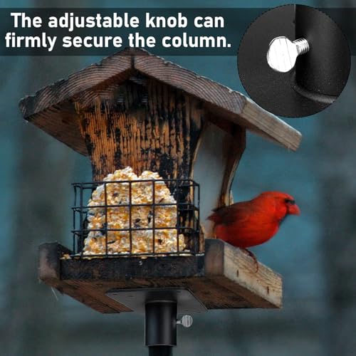 Novabright Bird House Mounting Plate Flange for 1 Inch Bird Feeder Pole
