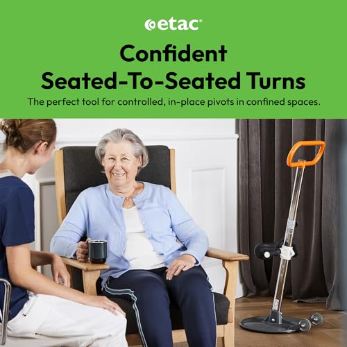Etac Turner PRO Patient Transfer Aid, Standing Pivot Sit to Stand | Assisted Standing, Pivot Disc, Stand Assist Aid for Elderly, Caregiver Transfer Device, 440 lbs Capacity