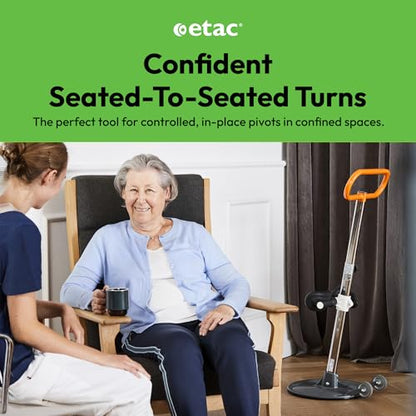 Etac Turner PRO Patient Transfer Aid, Standing Pivot Sit to Stand | Assisted Standing, Pivot Disc, Stand Assist Aid for Elderly, Caregiver Transfer Device, 440 lbs Capacity