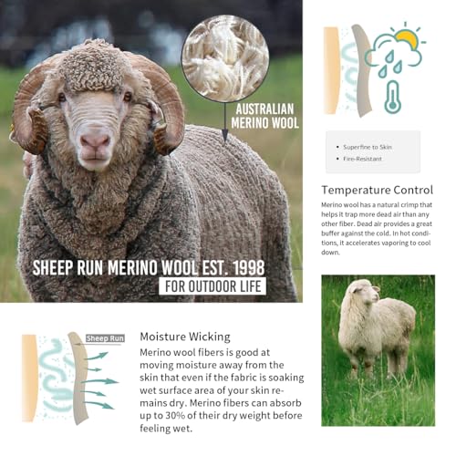 SHEEP RUN 100% Merino Wool T Shirt for Women Breathable Wicking Casual Travel Base Layer Shirt - color: Black V, size: Large