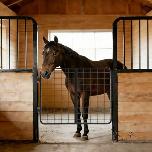 Horse Stall Gate 48" W Compatible with Livestock Enclosures