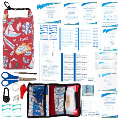 Waterproof First Aid Kit for Boat Marine Roll Top Dry Bag Red Sea - color: Ws011-redsea