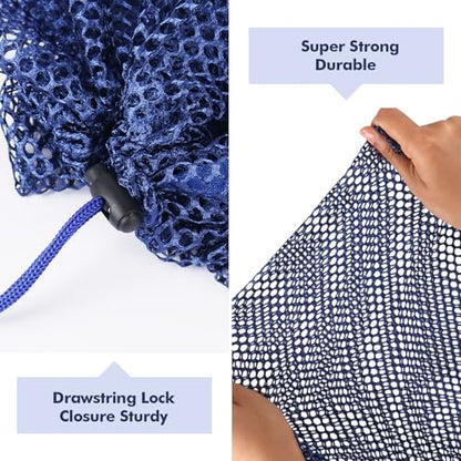 3Pcs Mesh Laundry Bags Washing Machine Mesh Wash Bags Jumbo for Delicates Clothes,Bed Linen,Toys with Drawstring Closure Sturdy(3 XXLarge 28 x 26 Inches, Blue) - color: Blue, size: Jumbo 3 pcs