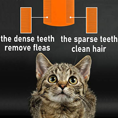 Flea Comb for Cats & Dogs, 4 Pcs Double Sided Lice Comb