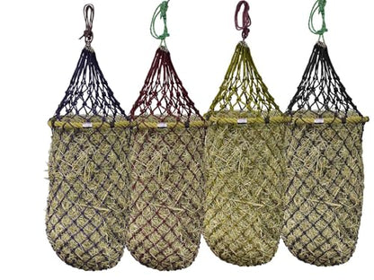 Derby Originals Quik-Fil 48” Slow Feed Poly Rope Hanging Hay Net with 2x2” Holes - color: Dark Black
