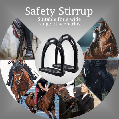 THREE ARCHERS Lightweight English Stirrups for Jumping/Dressage/Trail - color: Black