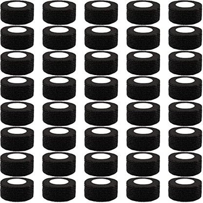 BQTQ 40 Rolls Self Adhesive Bandage Wrap 1 inch Self Adherent Tapes(Black) - color: Black, size: 1 Inch