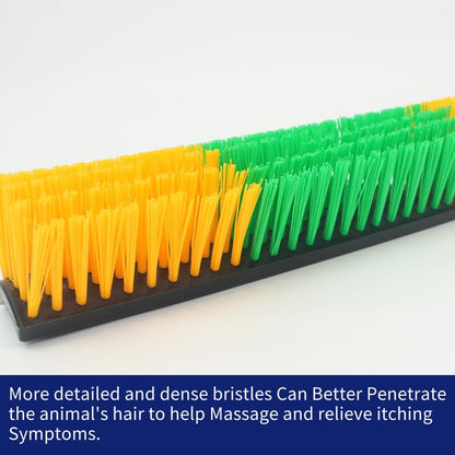Livestock Scratch Brush Animal Back Scratching Brush for Cow - color: Yellow-Green, size: 2pcs