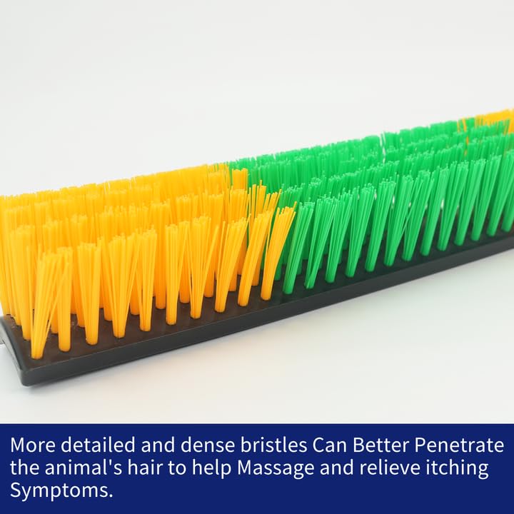 Livestock Scratch Brush Animal Back Scratching Brush for Cow - color: Yellow-Green, size: 2pcs