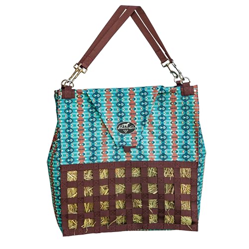 Professional's Choice Slow Feed Hay Bag - Horse Travel Hay Holder w/Straps, Canyon - color: Canyon