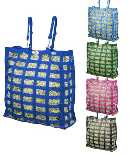 Derby Originals Supreme 4-Sided Slow Feed Hay Bag – Patented, 1-Year Warranty, 3.5" & 1.75" Openings - color: Royal Blue