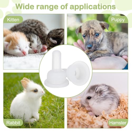 VILLCASE 40pc Pet Feeding Bottle Kitten & Puppy Nipples
