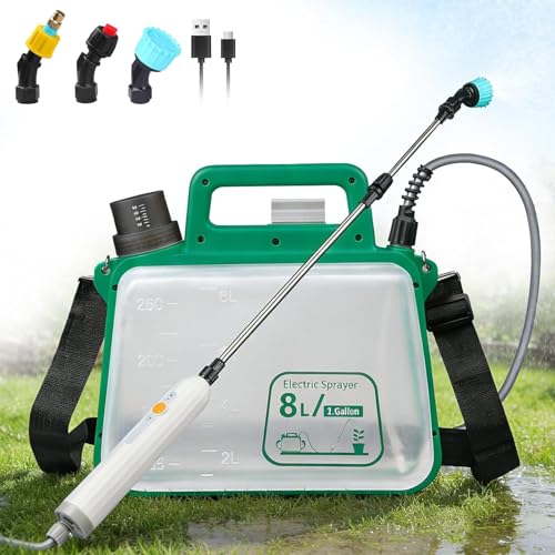 SunSettler 2 Gallon Electric Weed Sprayer with Telescopic Wand - size: 8L