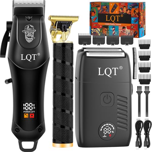 Hair Clippers for Men Professional, Beard Trimmer Kits & Sets, Electric Shavers, Hair Clippers & Trimmer Ceramic T-Blade, for Barber,for Men (Black) - color: B3