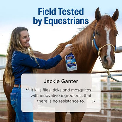 Farnam Endure Gold Killer Fly Spray for Horses, Kills Biting Flies, 32 oz - size: 1 Quart