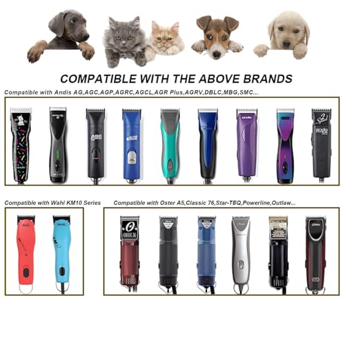 4PCS Dog Grooming Replacement Blade Compatible with Andis/Oster A5 - color: 3FC+4FC+5FC+7FC/Black