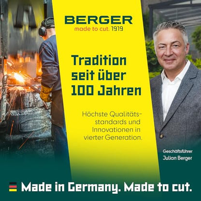 Berger hedge shear comfort 4595 with serrated blades and damper, length 57 cm - size: Heckenschere mit Wellenschliff 580mm
