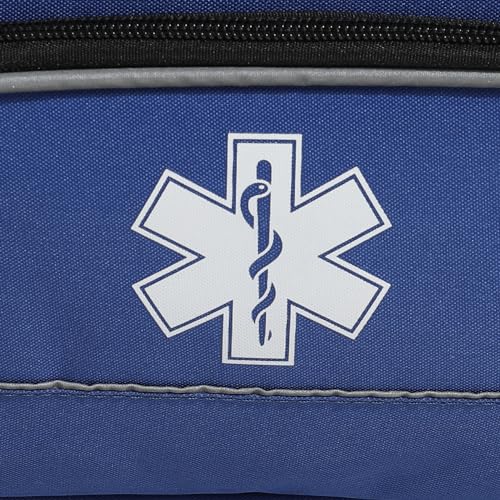 Empty Medicine Bag for Travelling Red First Aid Bag On Call Trauma Bag EMT First Responder Carrier Bag Medical Supplies Kit Emergency Bag for School(Bag only) - color: Blue