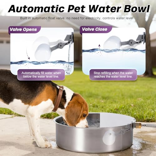 6L Automatic Dog Water Bowl Dispenser Outdoor